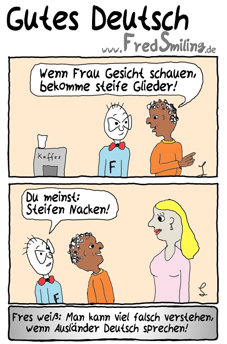 FredSmiling Comic Spass gutes-deutsch